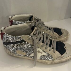Authentic Golden Goose Mid Star Glitter